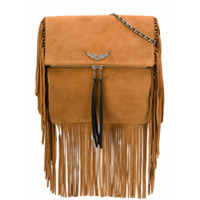 Zadig&Voltaire Bolsa transversal Rockson com franjas - Neutro