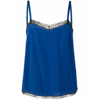 Zadig&Voltaire Camisola Camel com acabamento de renda - Azul