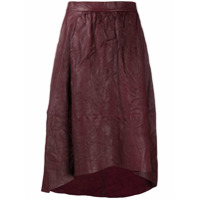 Zadig&Voltaire Saia assimétrica de couro - Vermelho