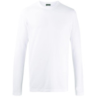 Zanone Camiseta mangas longas de algodão - Branco