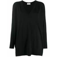 Zanone Suéter oversized com mangas morcego - Preto