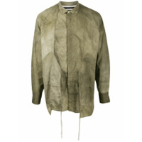 Ziggy Chen Camisa assimétrica com patchwork - Verde