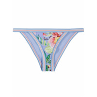 Zimmermann Calcinha de biquíni com estampa floral - Azul
