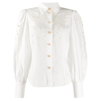 Zimmermann Camisa com recortes de laser - Branco