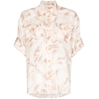 Zimmermann Camisa mangas curtas Safari com estampa - Rosa
