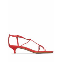 Zimmermann Sandália de tiras com salto 40mm - Vermelho