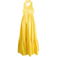 Zimmermann Vestido longo Julia com ombro único - Amarelo