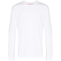 032c Blusa mangas longas com logo bordado - Branco