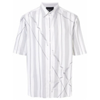 3.1 Phillip Lim Camisa com patchwork e mangas curtas 'Argyle' - Branco