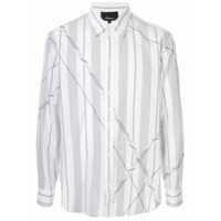 3.1 Phillip Lim Camisa com patchwork e mangas longas 'Argyle' - Branco
