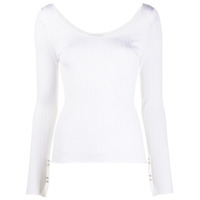 3.1 Phillip Lim Regata canelada com decote em U - Branco