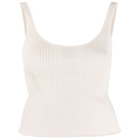 3.1 Phillip Lim Regata cropped dupla face de tricô - Branco