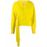 3.1 Phillip Lim slouchy tie front hoodie - Amarelo