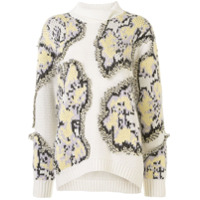 3.1 Phillip Lim Suéter FIL COUPE ABSTRACT DAISY - Branco