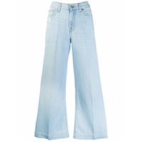 7 For All Mankind Calça jeans cropped flare - Azul