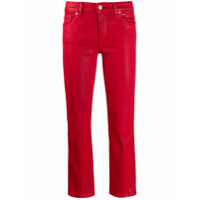7 For All Mankind Calça jeans cropped - Vermelho