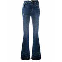7 For All Mankind Calça jeans flare cintura média - Azul