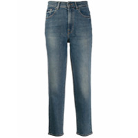 7 For All Mankind Calça jeans reta com glitter - Azul