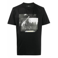 7 For All Mankind Camiseta de algodão com estampa gráfica - Preto