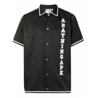 A BATHING APE® Camisa mangas curtas com logo bordado - Preto