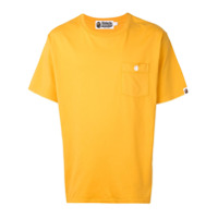 A BATHING APE® Camiseta decote careca com detalhe bordado - Amarelo