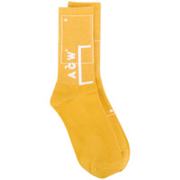 A-COLD-WALL* Par de meias com logo - Amarelo