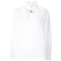 A Shirt Thing Penelope ruffled neck blouse - Branco