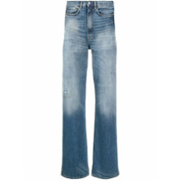 Acne Studios Calça jeans reta com efeito destroyed - Azul