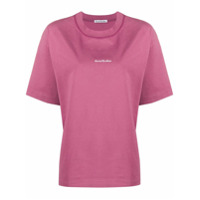 Acne Studios Camiseta de algodão com estampa de logo - Rosa