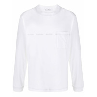 Acne Studios Camiseta mangas longas com estampa de logo - Branco