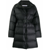 Acne Studios Casaco matelassê com cinto - Preto