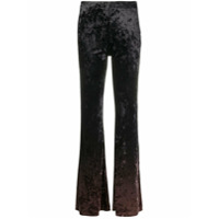 Acne Studios gradient crushed velvet trousers - Marrom