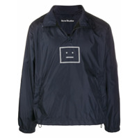 Acne Studios Jaqueta com estampa de rosto - Azul