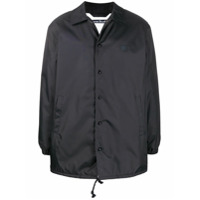 Acne Studios Jaqueta oversized com estampa de rosto - Preto