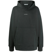 Acne Studios Moletom com capuz e estampa de logo - Preto