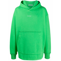 Acne Studios Moletom com capuz e estampa de logo - Verde