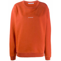 Acne Studios Moletom com estampa de logo - Laranja