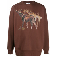 Acne Studios Moletom com estampa Okapi - Marrom