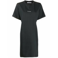 Acne Studios Vestido reto com estampa de logo - Preto