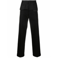 Ader Error distressed tailoring two-tone trousers - Preto