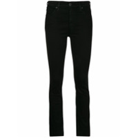 AG Jeans Calça jeans slim The Mari com cintura média - Preto