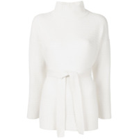 Agnona Suéter de cashmere com cinto - Branco