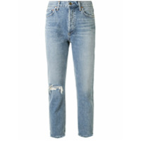 AGOLDE Calça jeans cropped cintura alta Riley - Azul