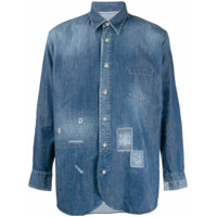 Al Duca D’Aosta 1902 Camisa jeans com detalhe destroyed - Azul