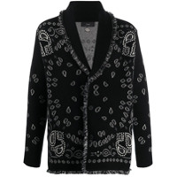 Alanui Cardigan com padronagem paisley - Preto