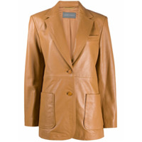 Alberta Ferretti Blazer reto com abotoamento simples - Marrom