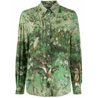 Alberta Ferretti Camisa mangas longas com estampa floral - Verde