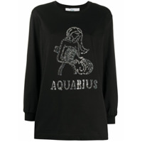 Alberta Ferretti Camiseta Aquarius com aplicação de cristais - Preto
