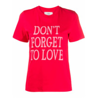 Alberta Ferretti Camiseta com estampa de slogan - Vermelho