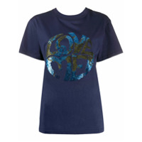 Alberta Ferretti Camiseta Love com paetês - Azul